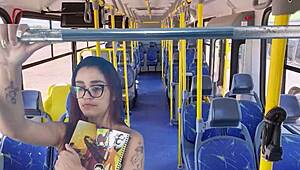redhead student gets touched on public bus!