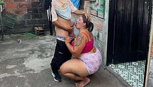 Sexy bbw with big ass rides cock in missionary and swallows cum