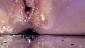 Dirty talking wife squirts three times on video call