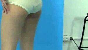 brunette teen vanessa poses at the casting interview