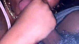 hot ebony sucks monster black cock deep