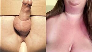 bbw gia and her massive tits like to review jerk off videos