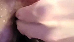 Dirty talking wife squirts three times on video call