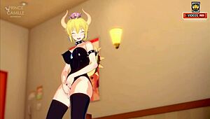 Cosplay gothic fuck her self and got orgasm with squirt