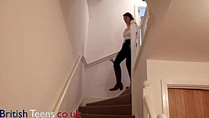 College Student Gets Spanked Hard By Mature Milf In Lingerie