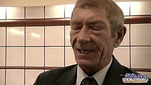 old y hairy pussy fucked by old man she rubs dick swallows jizz