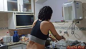 Mature Milf Gags On Thick Cock In Bedroom