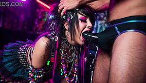 emo girl gags deepthroat for oral creampie and hard fuck