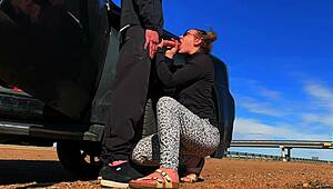 Extreme public sex on the side of the road caught