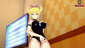 Cosplay gothic fuck her self and got orgasm with squirt