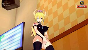 Cosplay gothic fuck her self and got orgasm with squirt