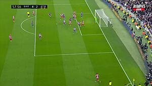 fc barcelona beats atletico de madrid by four to two today