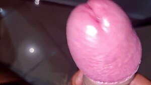 amateur handjob with big cock close up finish