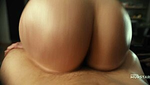 blonde milf in robe gets wet with stepson
