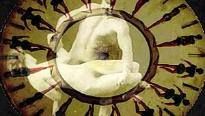 Vintage erotic art displayed