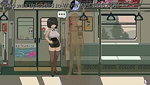 hentai game train 45 man in erotic acts with hot ladies on the train