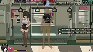 hentai game train 45 man in erotic acts with hot ladies on the train