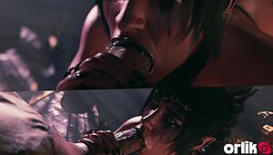 dark elf fanstasy sloppy blowjob & moans for big dick 3d animated fantasy porn
