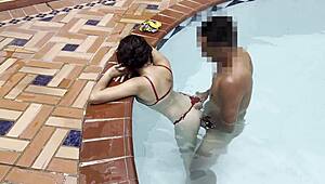 Let's fuck standing in the public pool now