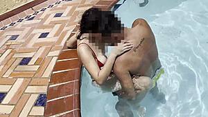 Let's fuck standing in the public pool now