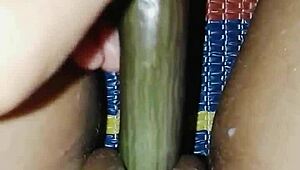 does village gf stuff pussy with big brinjal