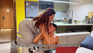 Stepmother Surprises Stepson While He Masturbates