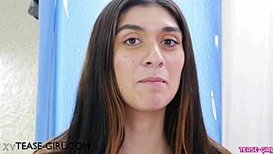college brunette discusses first sexual experience