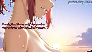 Beach Party With Eight Attractive Friends