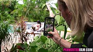 step daughter caught step dad jerking off to her photos