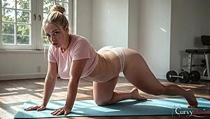 flexible chubby girl during hot yoga session fucked by instructor ai