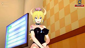 Cosplay gothic fuck her self and got orgasm with squirt