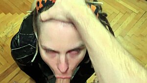 After bike ride she rides hard dick