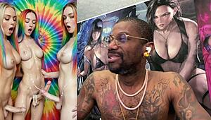 gigantic transgender cock cumming in ai scene