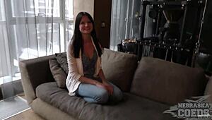 Brunette Couch Solo