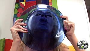Blonde housewife fucked by 5 delivery men in anal orgy