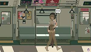 hentai game train 45 man in erotic acts with hot ladies on the train
