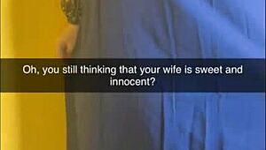 Shy chubby wife get turned into a corrupted breeding bitch for creampies and gangbangs - snapchat cuckold captions - milky mari