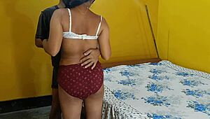 Desi indian wife shows big ass during foreplay