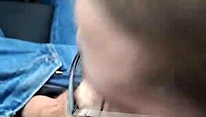 thick german slut gives blowjob in public car and swallows