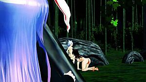 mmd reisen masturbation with big tits and ass