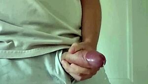 swedish guy cums his load all over the floor