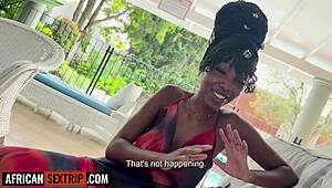 I had this 18yo ebony amateur on my couch trying to act shy