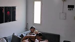 Fucking my best friends girlfriend on the couch next to him