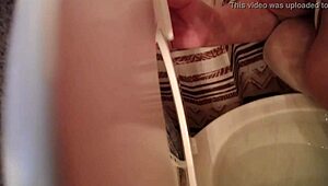 Toilet licking scene with heels and shoes