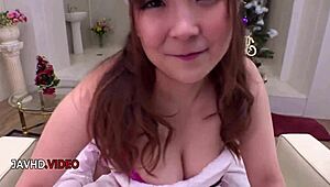 tit fuck with busty asian doll mahoro yoshino in cosplay thrills pov