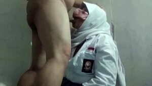 Sexy Indonesian girl in uniform excites
