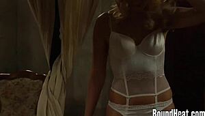 two girls pleasure their mistress in silk panties