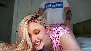 Nika teaches her virgin stepbrother how to fuck