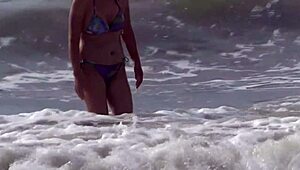 on the beach i expose myself and masturbate before getting fucked by a black stud