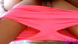 Beautiful latina teen enjoys family time together